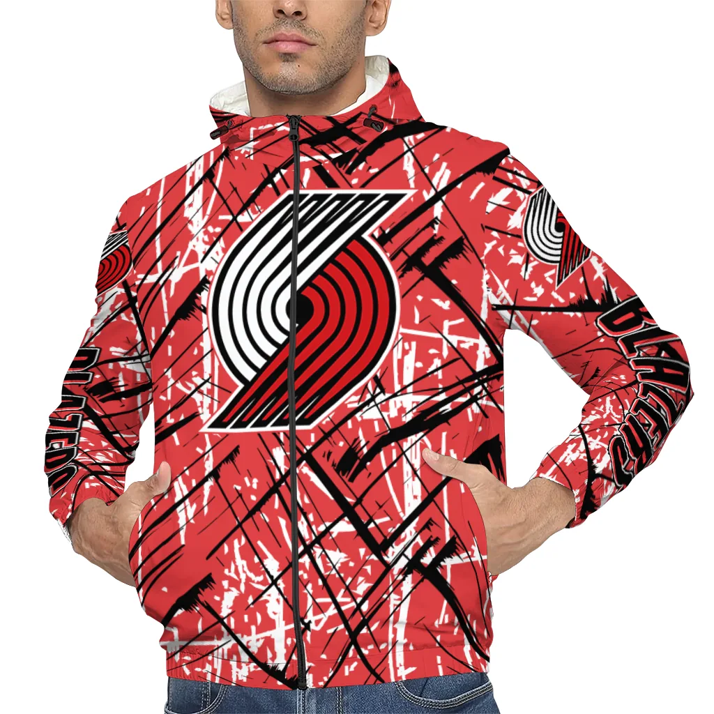 personalized portland trail blazers brushstroke pattern red windbreaker jacket top rated personalized portland trail blazers brushstroke pattern red windbreaker jacket top rated