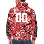 personalized portland trail blazers brushstroke pattern red windbreaker jacket best selling