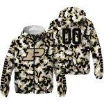 personalized purdue boilermakers camouflage mashup gold windbreaker jacket best selling
