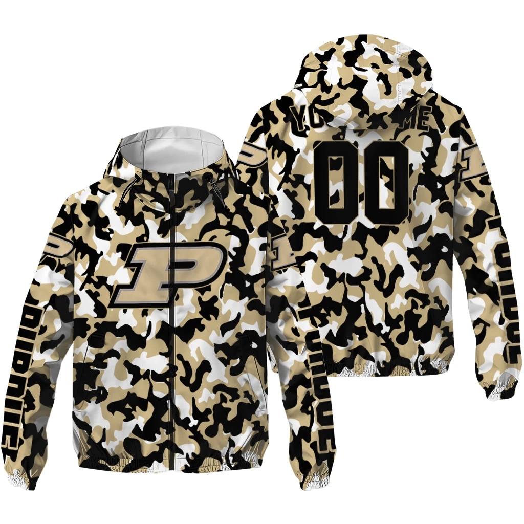 personalized purdue boilermakers camouflage mashup gold windbreaker jacket high quality personalized purdue boilermakers camouflage mashup gold windbreaker jacket high quality