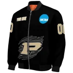 personalized purdue boilermakers claw shred black bomber jacket best selling