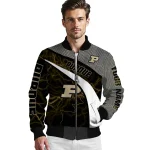 personalized purdue boilermakers electric flash gold bomber jacket best selling