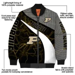 personalized purdue boilermakers electric flash gold bomber jacket best selling