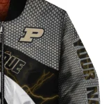 personalized purdue boilermakers electric flash gold bomber jacket best selling