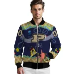 personalized purdue boilermakers spongebob playtime gold blue bomber jacket best selling
