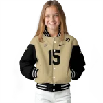 personalized purdue boilermakers team patch gold varsity jacket best selling