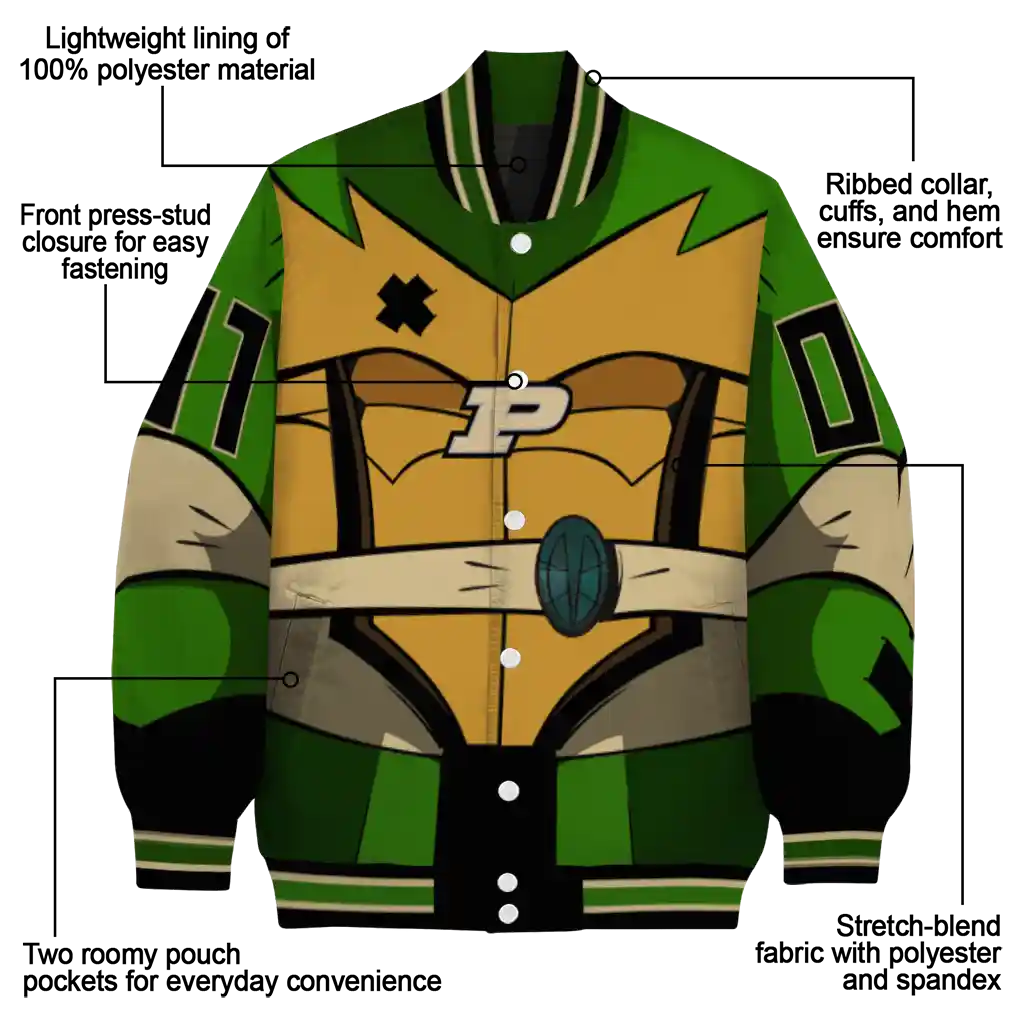 personalized purdue boilermakers turtle armor varsity jacket new arrival personalized purdue boilermakers turtle armor varsity jacket new arrival