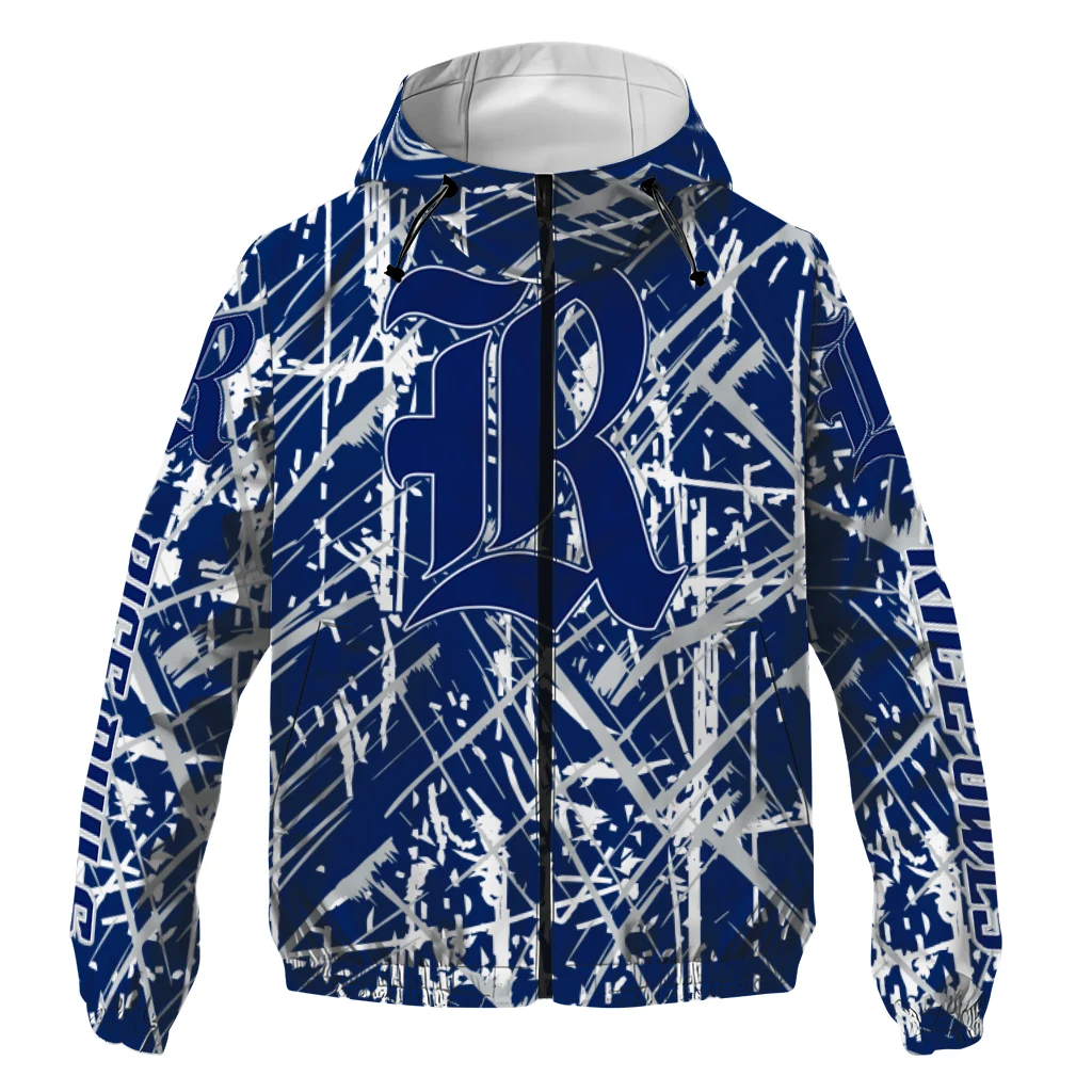 personalized rice owls brushstroke pattern navy blue windbreaker jacket best selling personalized rice owls brushstroke pattern navy blue windbreaker jacket best selling