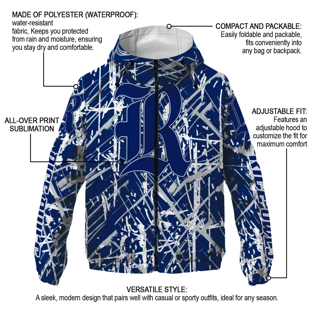 personalized rice owls brushstroke pattern navy blue windbreaker jacket new arrival personalized rice owls brushstroke pattern navy blue windbreaker jacket new arrival