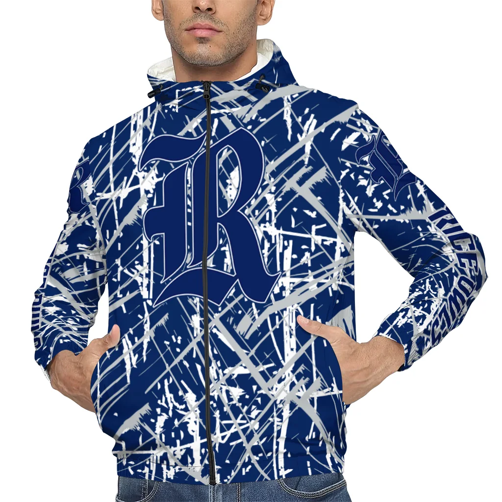 personalized rice owls brushstroke pattern navy blue windbreaker jacket top rated personalized rice owls brushstroke pattern navy blue windbreaker jacket top rated