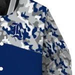 personalized rice owls camouflage splash navy blue varsity jacket best selling