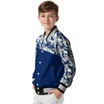personalized rice owls camouflage splash navy blue varsity jacket best selling