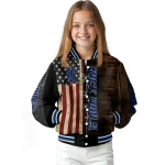 personalized rice owls flag wood brown varsity jacket best selling
