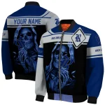 personalized rice owls reaper hands navy blue black bomber jacket best selling