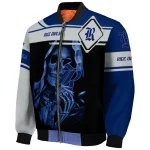 personalized rice owls reaper hands navy blue black bomber jacket best selling