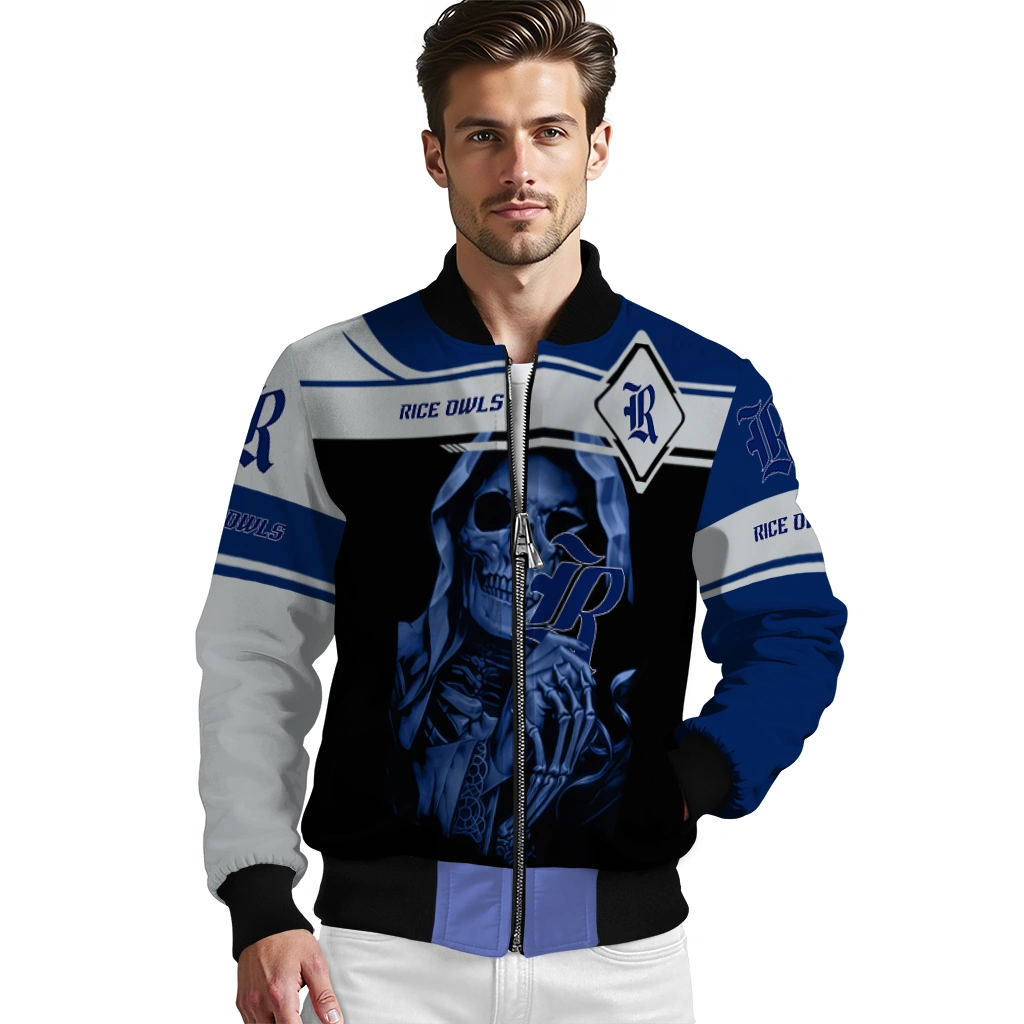 personalized rice owls reaper hands navy blue black bomber jacket high quality personalized rice owls reaper hands navy blue black bomber jacket high quality