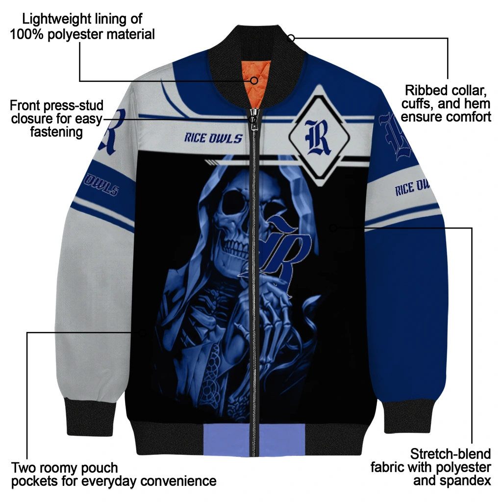 personalized rice owls reaper hands navy blue black bomber jacket new arrival personalized rice owls reaper hands navy blue black bomber jacket new arrival