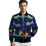 personalized rice owls spongebob playtime navy blue bomber jacket best selling