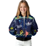 personalized rice owls spongebob playtime navy blue bomber jacket best selling