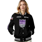 personalized sacramento kings american flag skull black varsity jacket best selling