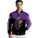 personalized sacramento kings groot football purple black varsity jacket best selling