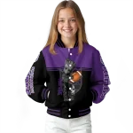 personalized sacramento kings groot football purple black varsity jacket best selling