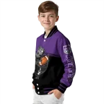 personalized sacramento kings groot football purple black varsity jacket best selling