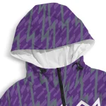 personalized sacramento kings lightning strike grid purple windbreaker jacket best selling