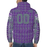 personalized sacramento kings lightning strike grid purple windbreaker jacket best selling