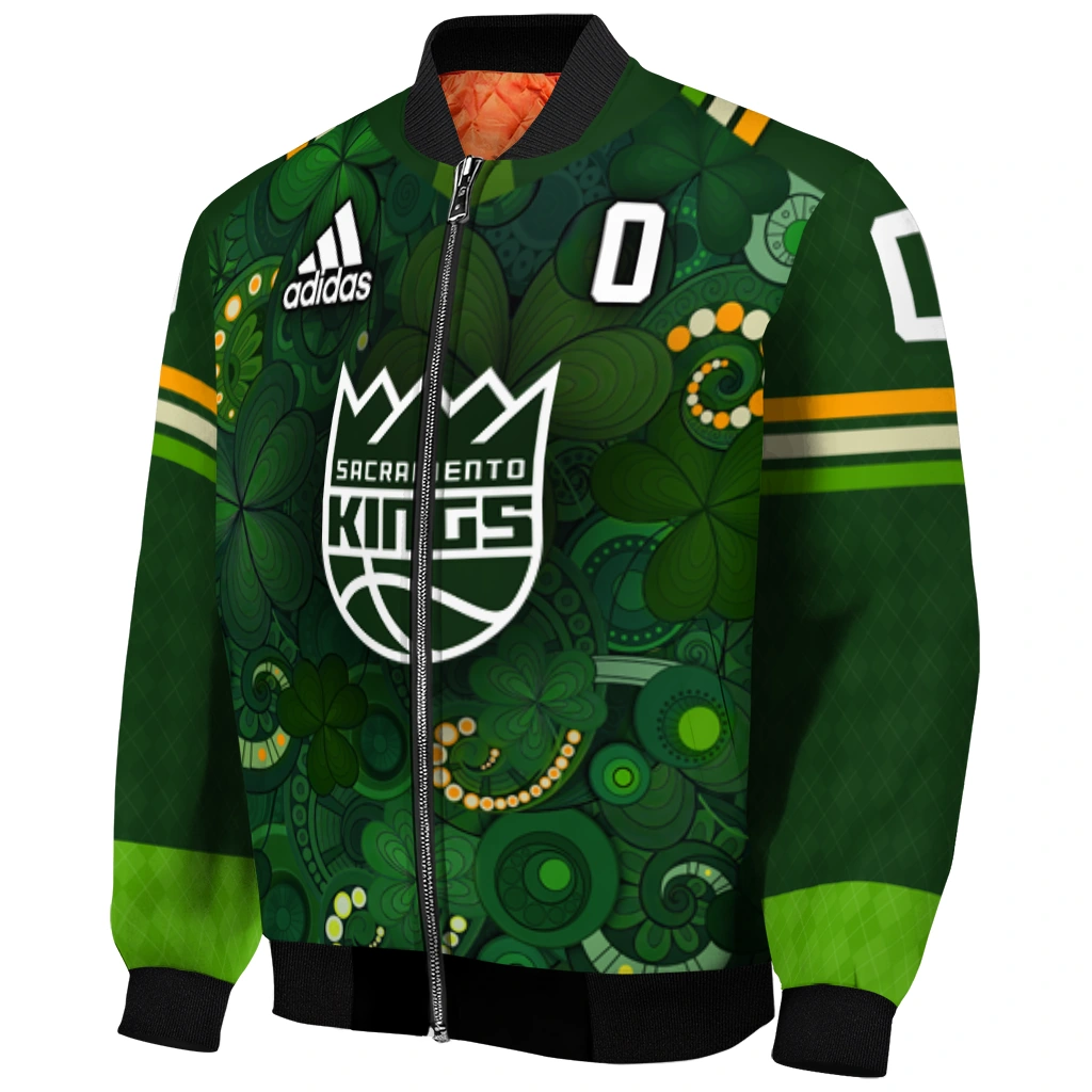 personalized sacramento kings shamrock vortex green bomber jacket fashion forward personalized sacramento kings shamrock vortex green bomber jacket fashion forward