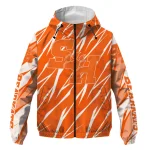 personalized sam houston bearkats abstract streaks orange windbreaker jacket best selling