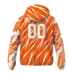 personalized sam houston bearkats abstract streaks orange windbreaker jacket best selling