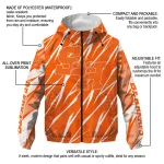 personalized sam houston bearkats abstract streaks orange windbreaker jacket best selling