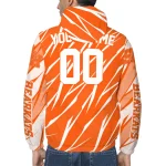 personalized sam houston bearkats abstract streaks orange windbreaker jacket best selling