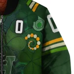 personalized sam houston bearkats shamrock vortex green bomber jacket best selling