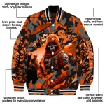 personalized sam houston bearkats skull horde orange varsity jacket best selling