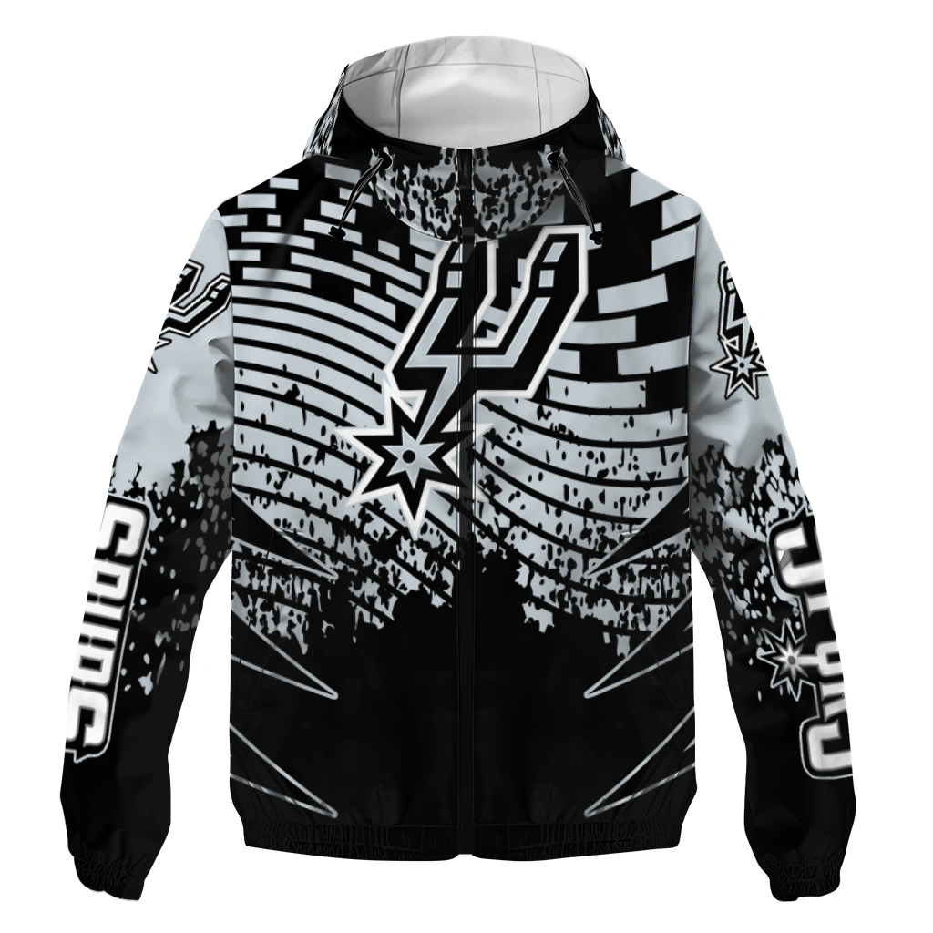 personalized san antonio spurs brick motion silver black windbreaker jacket best selling personalized san antonio spurs brick motion silver black windbreaker jacket best selling
