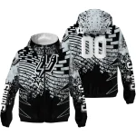 personalized san antonio spurs brick motion silver black windbreaker jacket best selling
