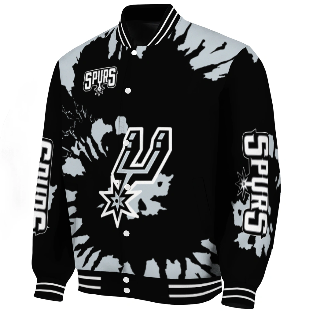 personalized san antonio spurs burst splatter silver varsity jacket best selling personalized san antonio spurs burst splatter silver varsity jacket best selling