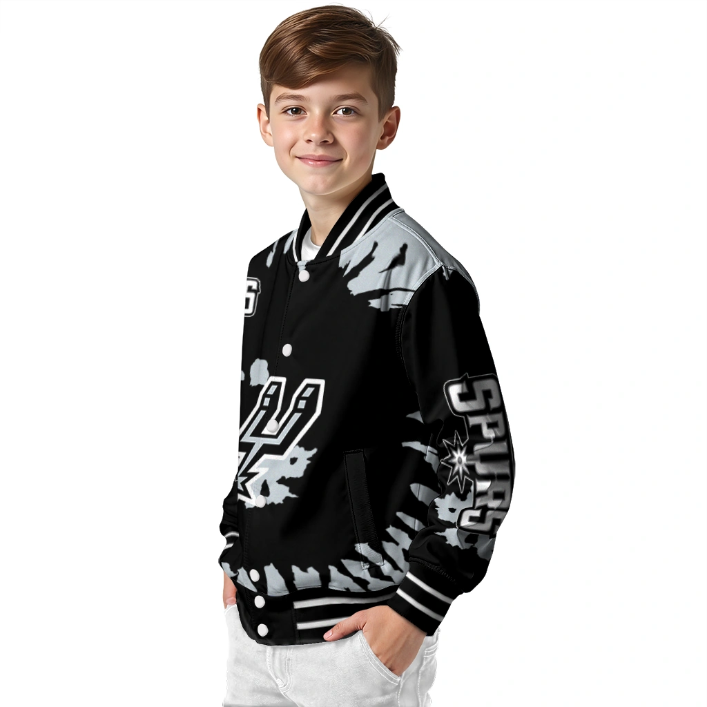 personalized san antonio spurs burst splatter silver varsity jacket trendy personalized san antonio spurs burst splatter silver varsity jacket trendy