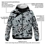 personalized san antonio spurs shark art silver windbreaker jacket best selling