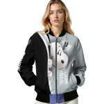 personalized san antonio spurs snoopy head silver bomber jacket best selling