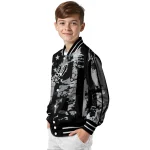 personalized san antonio spurs star stripes silver black varsity jacket best selling