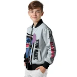 personalized san antonio spurs stitch laughing silver bomber jacket best selling