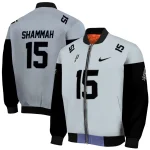 personalized san antonio spurs team patch silver bomber jacket best selling