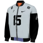 personalized san antonio spurs team patch silver bomber jacket best selling