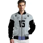 personalized san antonio spurs team patch silver bomber jacket best selling