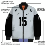 personalized san antonio spurs team patch silver bomber jacket best selling