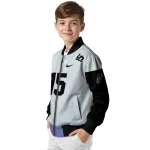 personalized san antonio spurs team patch silver bomber jacket best selling