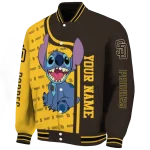 personalized san diego padres stitch laughing brown varsity jacket best selling